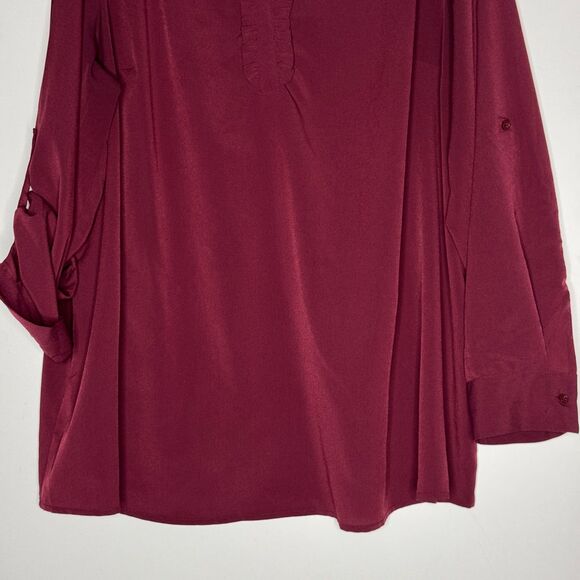 Laney Bryant Split Neck Roll Tab Long Sleeve Blouse Women's Plus Size 18 - Picture 5 of 9